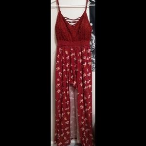 Burnt Orange Romper Dress